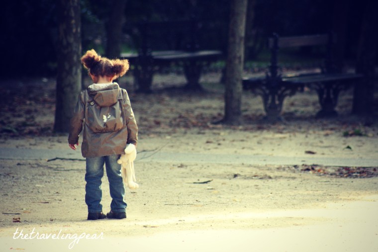 adorable child Luxembourg gardens Paris