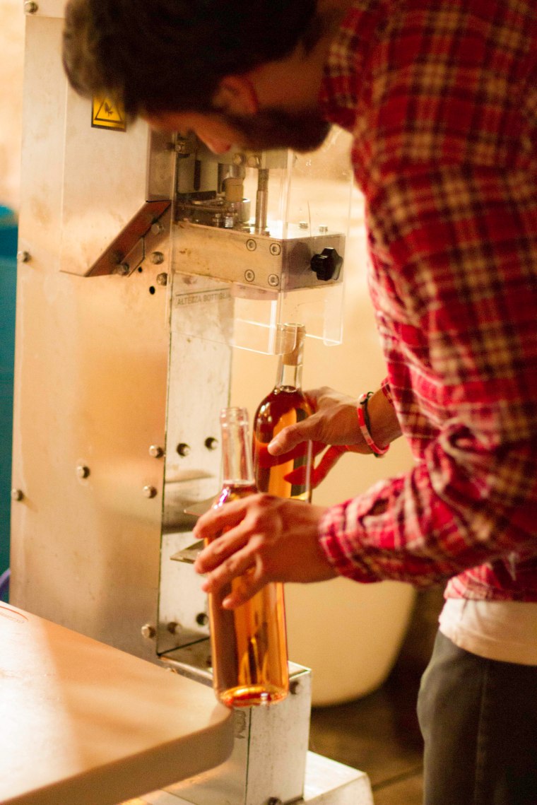 bottling rose wine