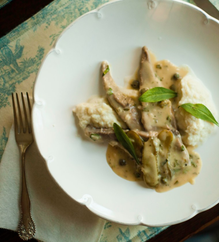 langue de boeuf  with capers, tarragon and cornichons