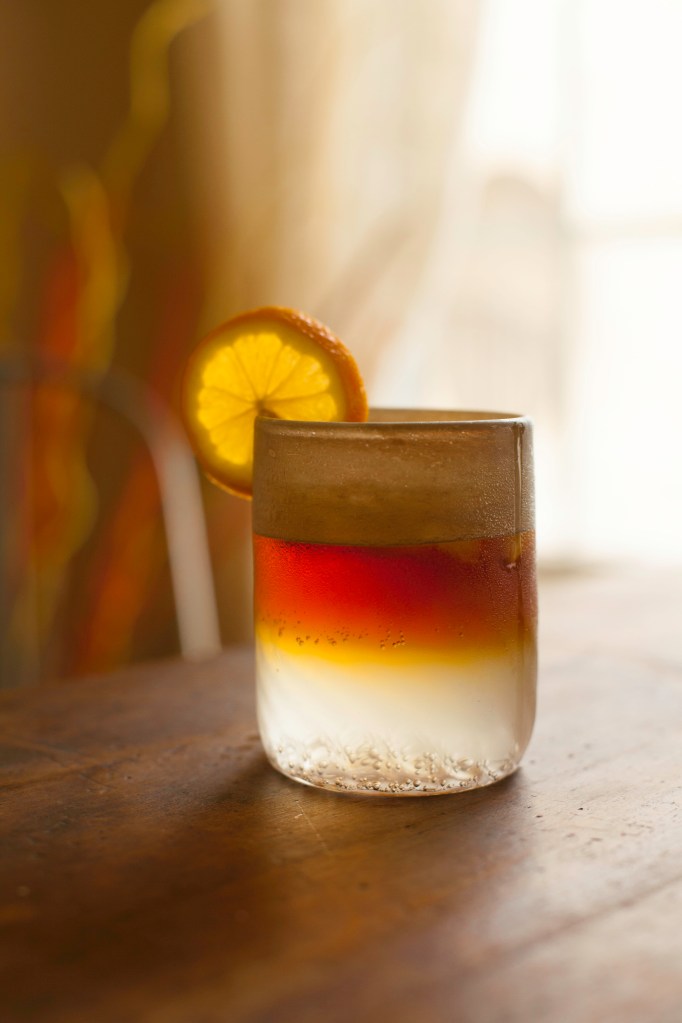 a break in between the trips to the overn...ginger beer, rum, meyer lemon 