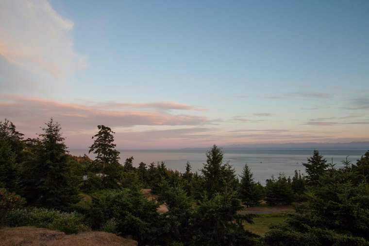 Haro Strait with Olympic Mountains in the distance